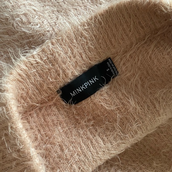 MINKPINK Australia Florentine Fuzzy Off The Shoulder Sweater - Picture 9 of 9